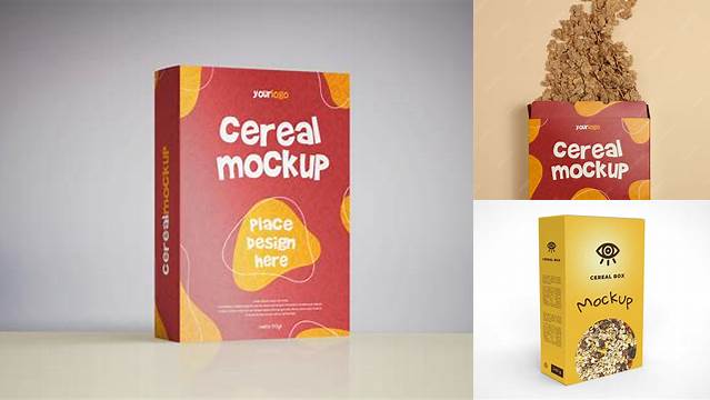 3235+ Free Cereal Box Mockup Digital Download