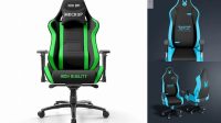 3235+ Gaming Chair PSD Mockup Front View Advanced Editable PSD