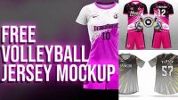 3236+ Mockup Jersey Volly Premium Design Freebie