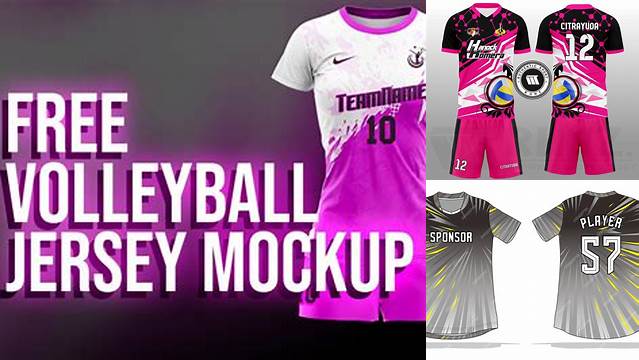 3236+ Mockup Jersey Volly Premium Design Freebie