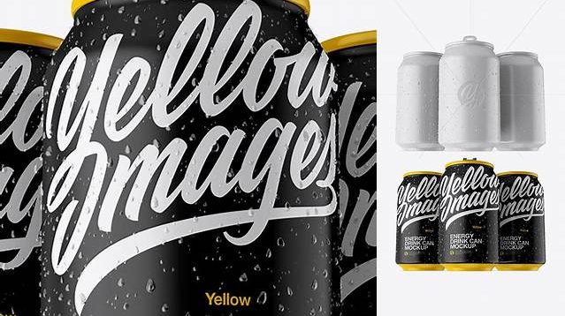 3239+ Three 330ml Matte Aluminium Cans with Condensation PSD Mockup Hero Shot Exclusive Free Photoshop Mockup