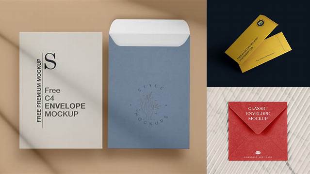 3244+ Mockup Envelope A4 Free PSD