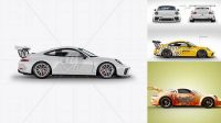 3244+ Porsche 911 GT3 PSD Mockup Side View Fully Customizable Photoshop Freebie