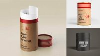 3250+ Long Glossy Paper Tube PSD Mockup Front View Download Professional PSD