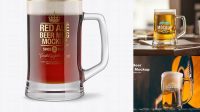 3250+ Tankard Glass Mug with Red Ale Beer PSD Mockup Free Premium Photoshop Template Download