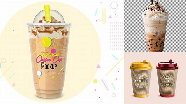 3251+ Frappuccino Coffee Cup PSD Mockup Creative Design Mockup