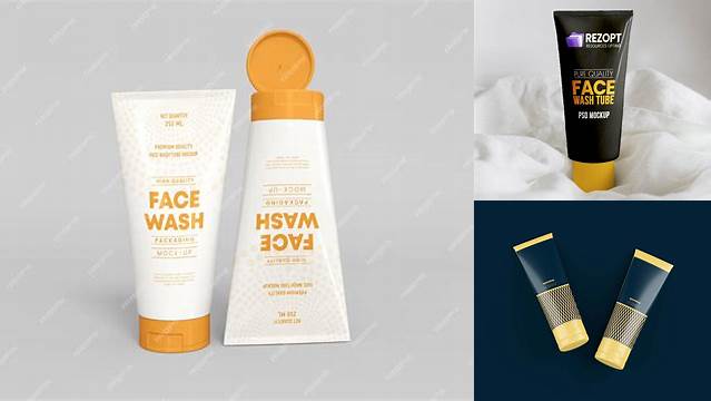 3252+ Face Wash Tube Mockup Free Download Elegant Photoshop Mockup