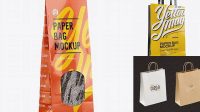 3252+ Glossy Paper Bag PSD Mockup Half Side View Creative PSD Resources