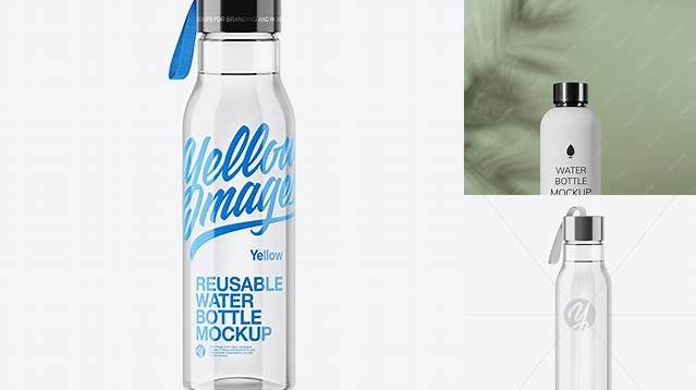 3255+ Clear Plastic Reusable Water Bottle PSD Mockup Elegant High-Resolution Design File