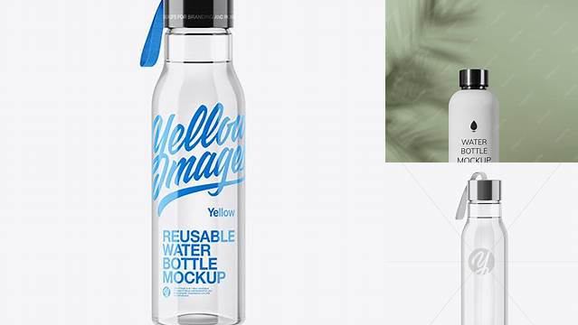 3255+ Clear Plastic Reusable Water Bottle PSD Mockup Elegant High-Resolution Design File