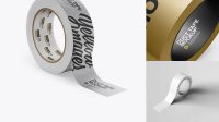 3257+ Metallic Duct Tape PSD Mockup Half Side View Versatile Mockup for Designers