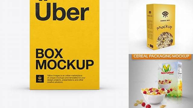 3260+ Cereal Box PSD Mockup Front View Eye-Level Shot Creative Layered Design File