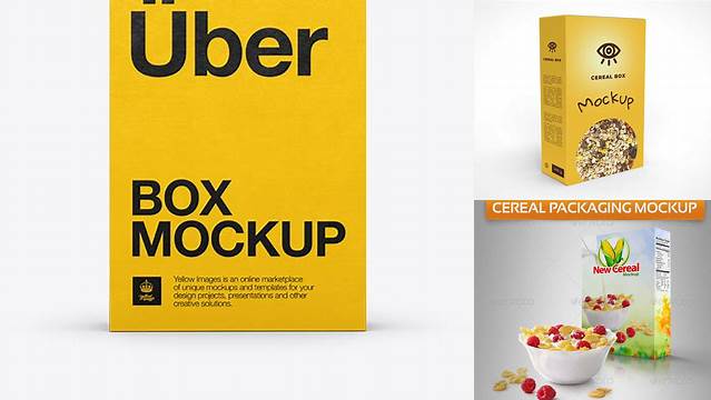 3260+ Cereal Box PSD Mockup Front View Eye-Level Shot Creative Layered Design File