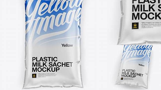 3261+ Milk Sachet PSD Mockup Top View Advanced and Editable PSD Template Free