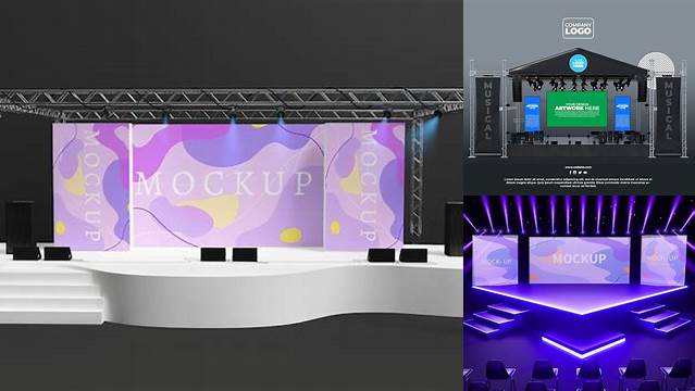 3263+ Event Stage Mockup Free Stylish Free PSD