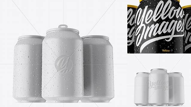 3263+ Three 330ml Matte Aluminium Cans PSD Mockup Hero Shot Unique and Editable PSD