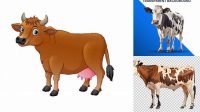 3267+ Cow PSD Mockup Side View Layered PSD File Free Download