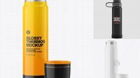 327+ Opened Glossy Thermos PSD Mockup Free Downloadable Graphic Resource