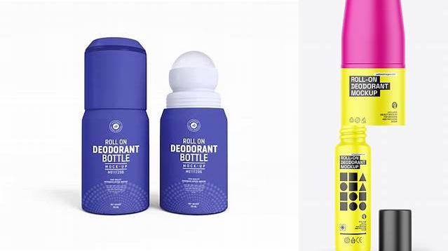 3271+ Opened Plastic Matte Roll-On Deodorant PSD Mockup Editable Graphic Free PSD