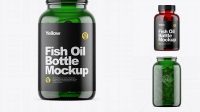 3275+ Green Glass Fish Oil Bottle PSD Mockup Free Downloadable PSD