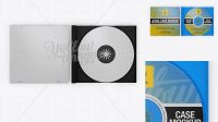 3275+ Open Jewel Case with Disc PSD Mockup Top View Creative High-Resolution PSD Freebie