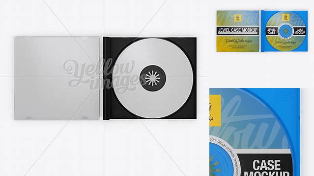 3275+ Open Jewel Case with Disc PSD Mockup Top View Creative High-Resolution PSD Freebie