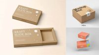 3276+ Kraft Gift Box PSD Mockup Half Side View Editable Mockup PSD