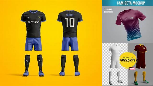 3280+ Mockup Uniforme De Futbol Psd PSD Free Download