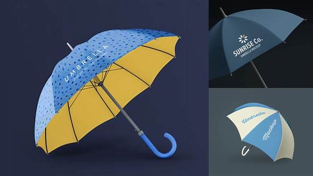 3281+ Open Double Umbrella PSD Mockup Half Side View Best Free Mockup PSD