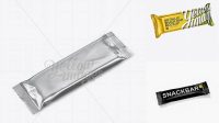 3282+ Matte Metallic Snack Bar PSD Mockup Halfside View High-Angle Shot Versatile and Elegant PSD File