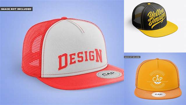 3286+ Snapback Trucker Cap PSD Mockup Half Side View Exclusive Digital PSD Resource