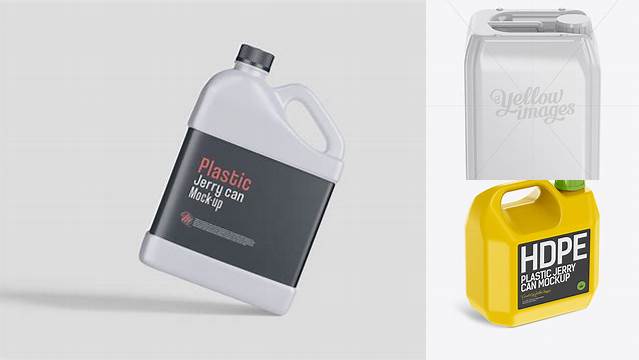 3288+ Plastic Jerry Can PSD Mockup Halfside View Free Downloadable Graphic Resource