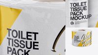 329+ Toilet Tissue Pack PSD Mockup Half Side View Custom Design Freebie PSD