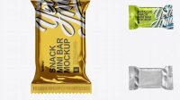 3290+ Small Metallic Snack Bar PSD Mockup Front View Smart PNG Image