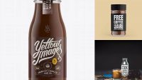 3291+ Glass Bottle With Black Coffee Drink PSD Mockup Professional Quality PSD Freebie