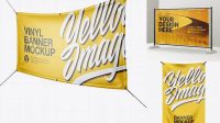 3293+ Glossy Vinyl Banner PSD Mockup High-Resolution Graphic