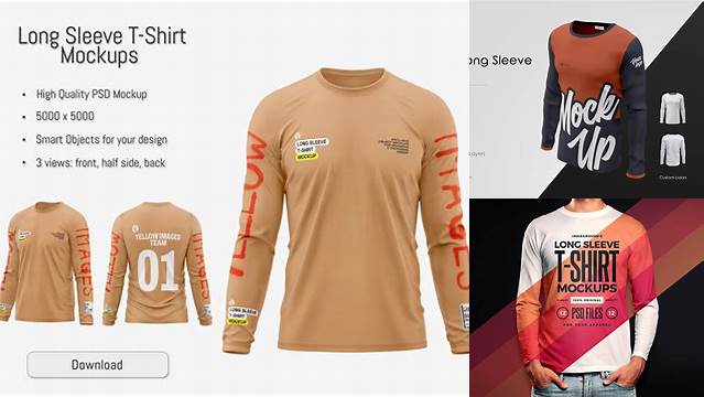 3296+ Long Sleeve T Shirt Mockups Hight Resolution