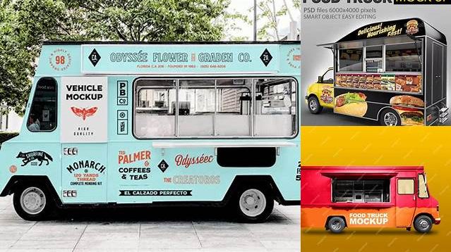 3299+ Food Truck Free Mockup Easy to Use PSD