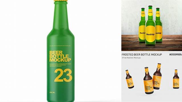 3305+ Matte Ceramic Beer Bottle PSD Mockup PSD for Creative Projects