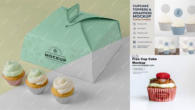 3311+ Cupcake Wrapper Mockup Editable PSD File