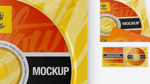 3312+ Open Digipak PSD Mockup Top View Free Graphic Design Resource