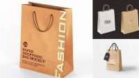 3314+ Kraft Paper Bag With Rope Handle PSD Mockup Front View Free Creative Design