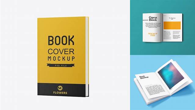 3316+ Opened Matte Book PSD Mockup Premium Freebie for Designers