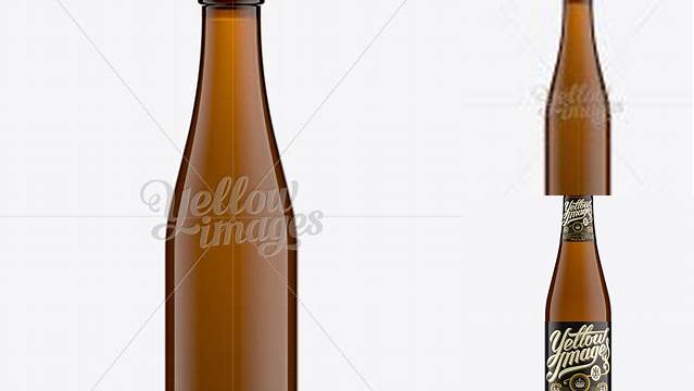 3319+ 25cl Vichy Style Amber Glass Bottle PSD Mockup Free Graphic Mockup PSD