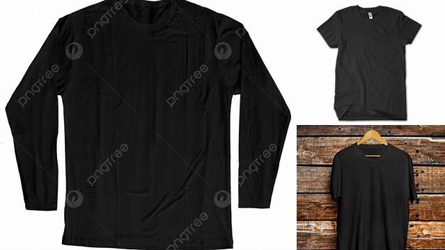 3320+ Mockup Baju Polos Hitam High-Resolution PSD Download