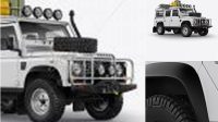 3321+ Land Rover Defender Halfside View Download Customizable PSD