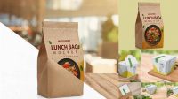 3321+ Lunch Bag Mockup Free Layered Photoshop Template