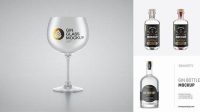 3329+ Gin Glass Mockup Free PSD