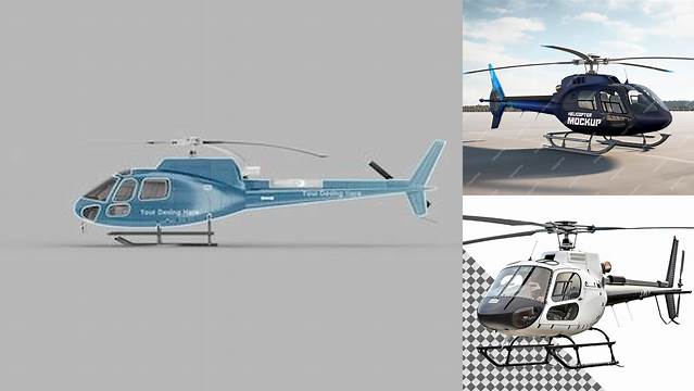 333+ Helicopter PSD Mockup Side view Creative and Modern PSD Freebie