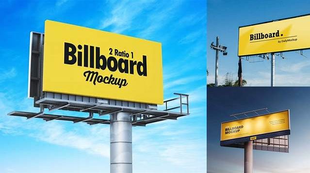 3335+ Billboard PSD Mockup Half Side View Professional Quality PSD Freebie